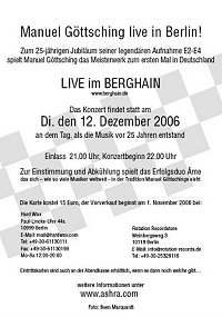 Flyer E2-E4 live in Berlin